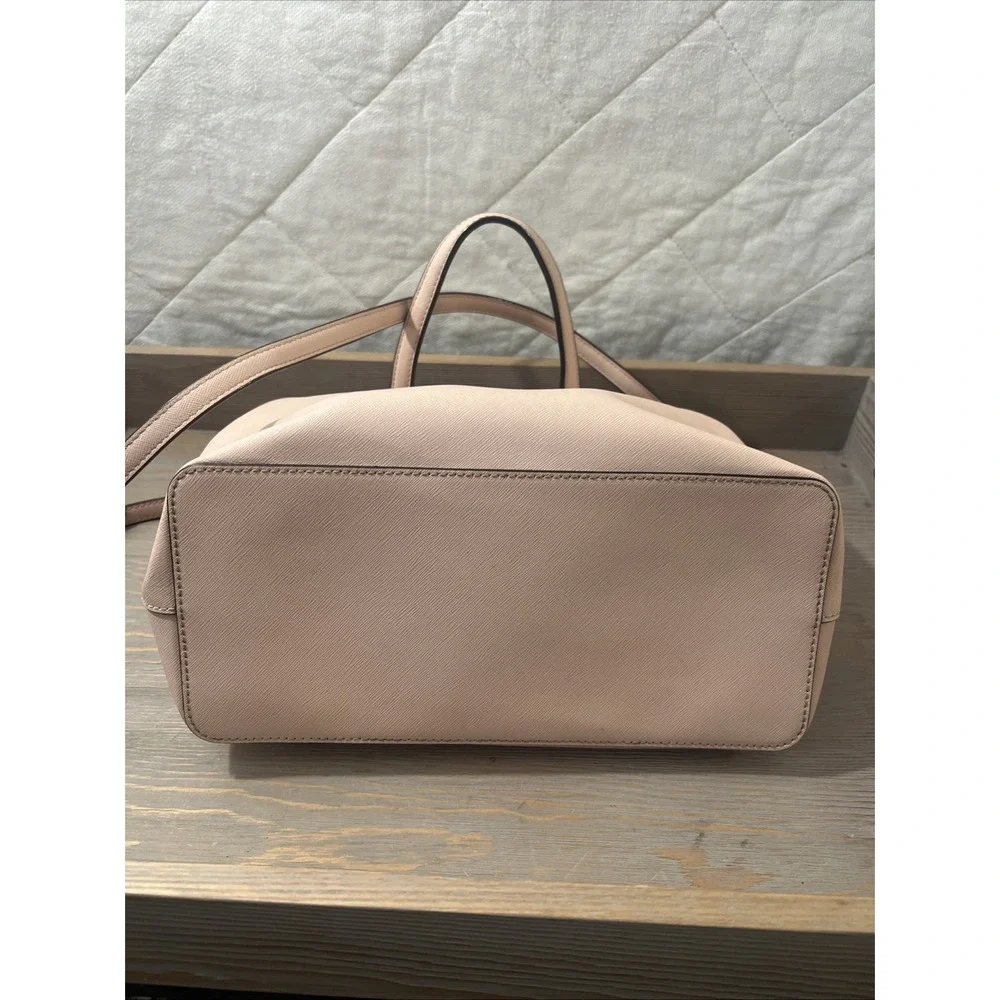 Kate Spade Laurel Way Leighann Pale Pink‎ Saffiano Leather Satchel